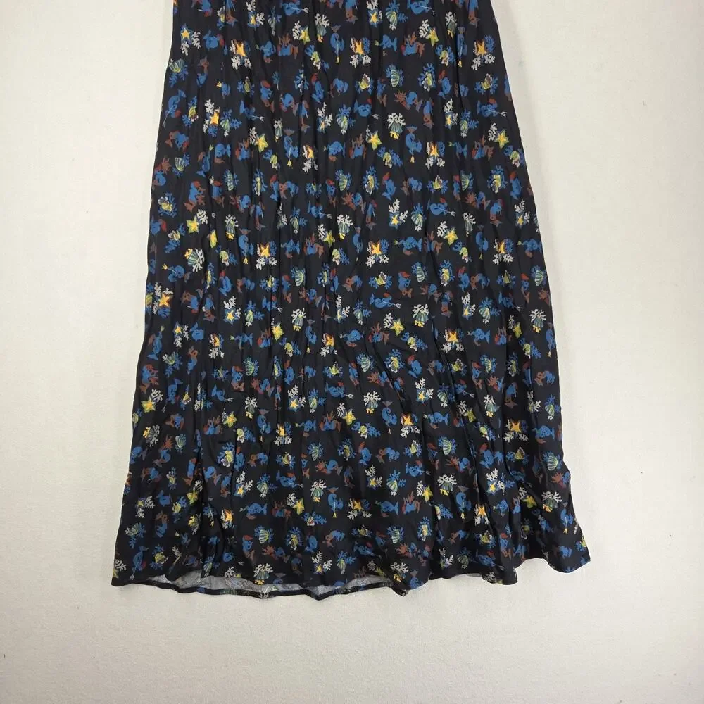 Vintage Chicos Womens Skirt Large 1 Mermaid Retro Midi Date Night Boho Black - Picture 7 of 10